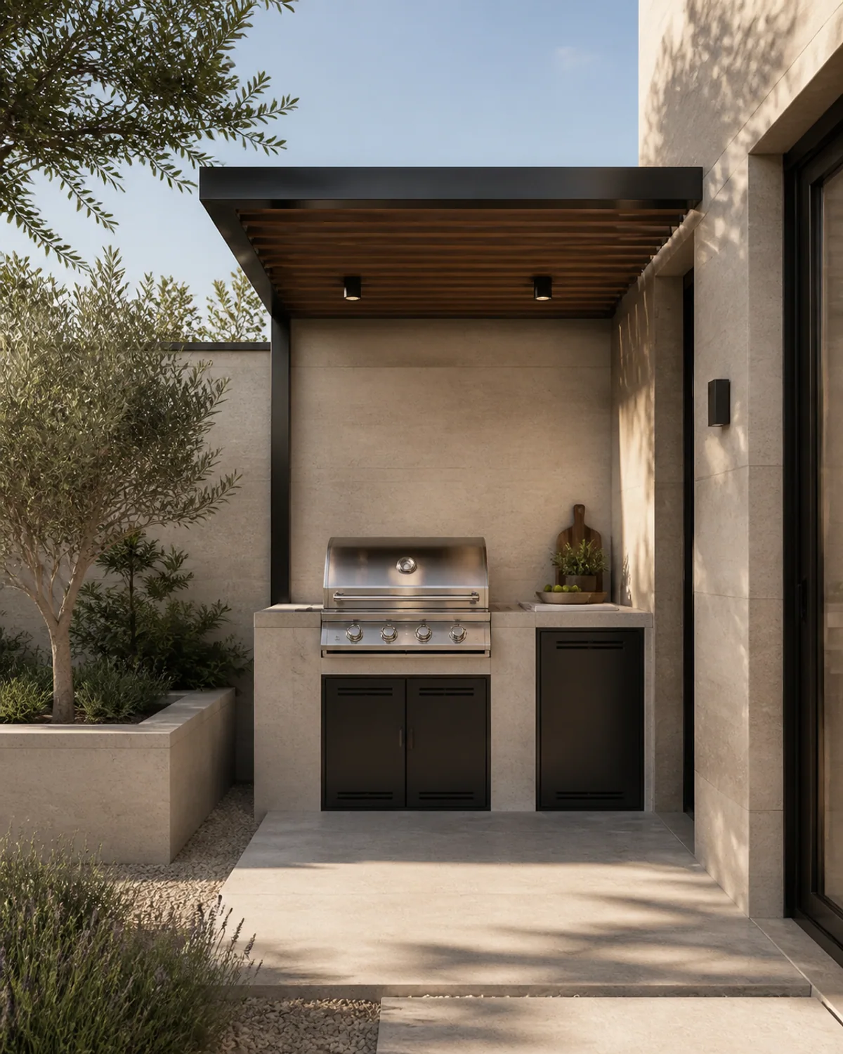 Compact BBQ Concept — AI concept render, Virento kitchen