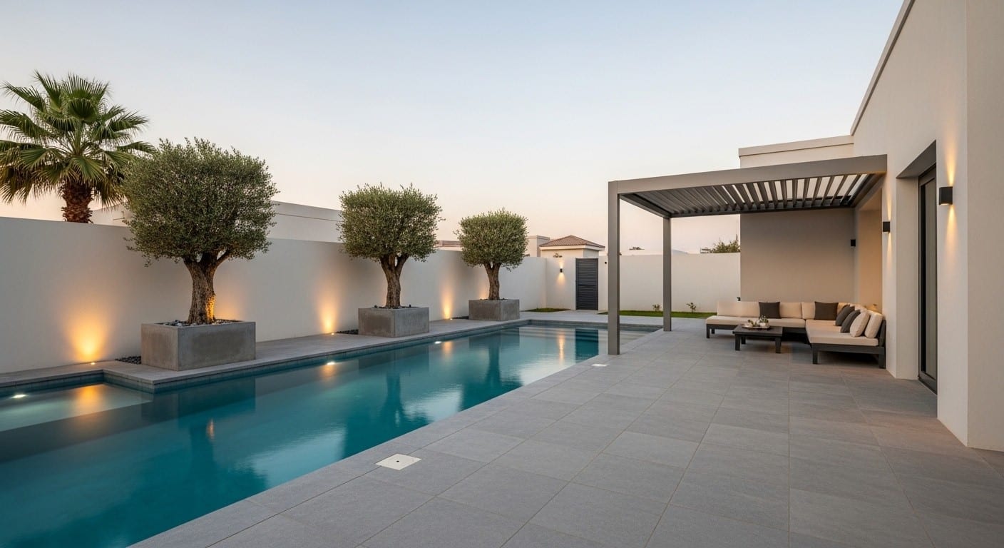 Pool Terrace Concept — pool concept render, UAE villa
