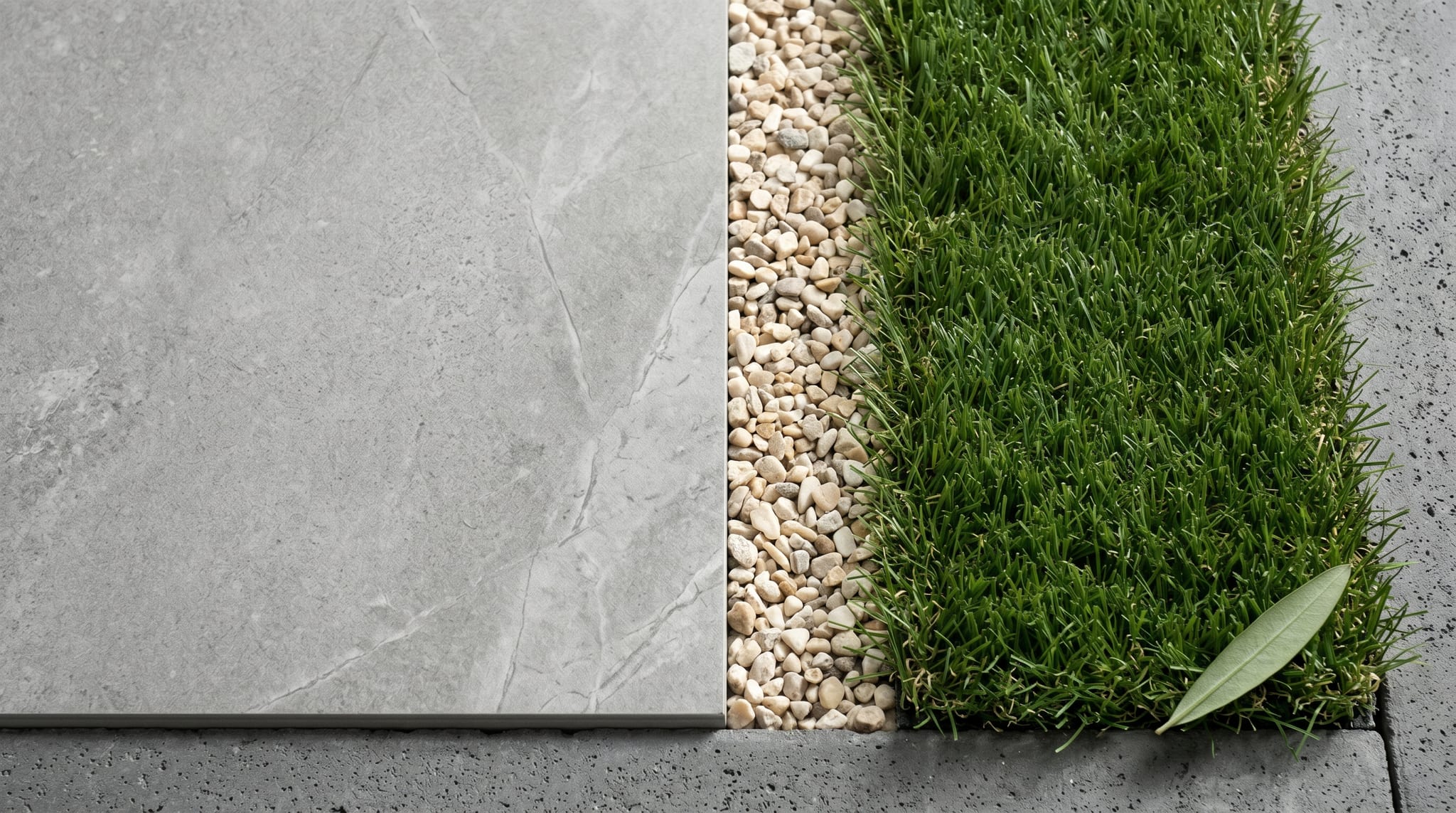 Mixed Paving Concept — hardscape concept render, UAE villa