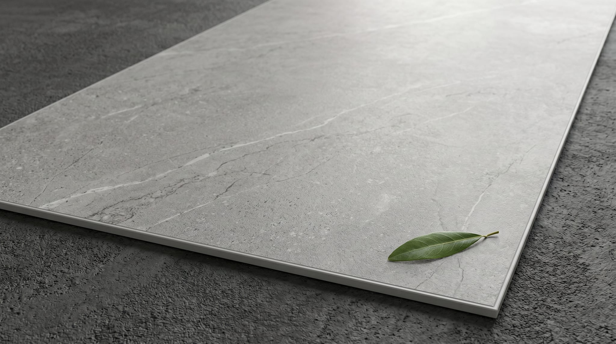 Pale Porcelain Concept — hardscape concept render, UAE villa