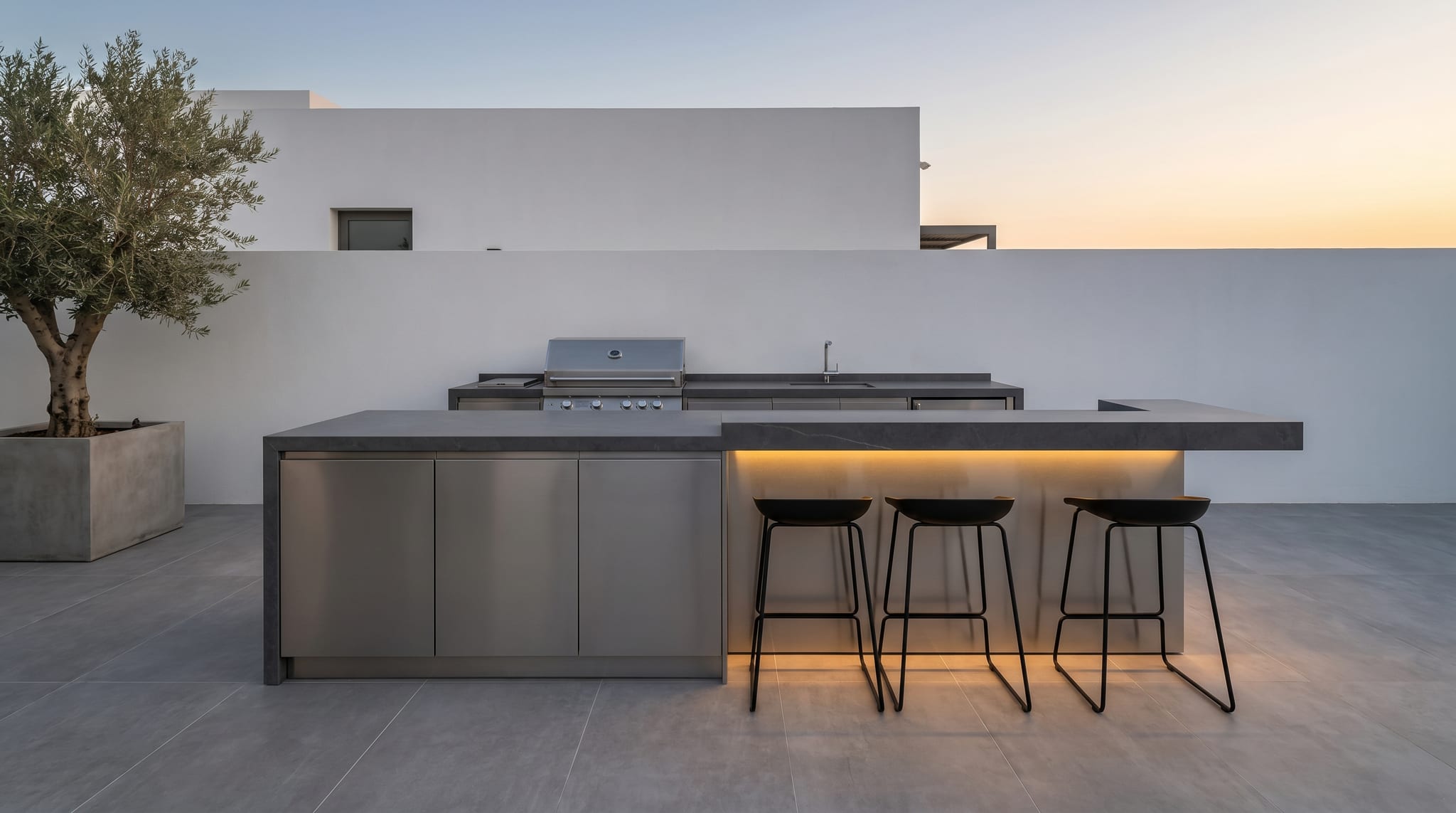 Outdoor Bar Concept — kitchen concept render, UAE villa
