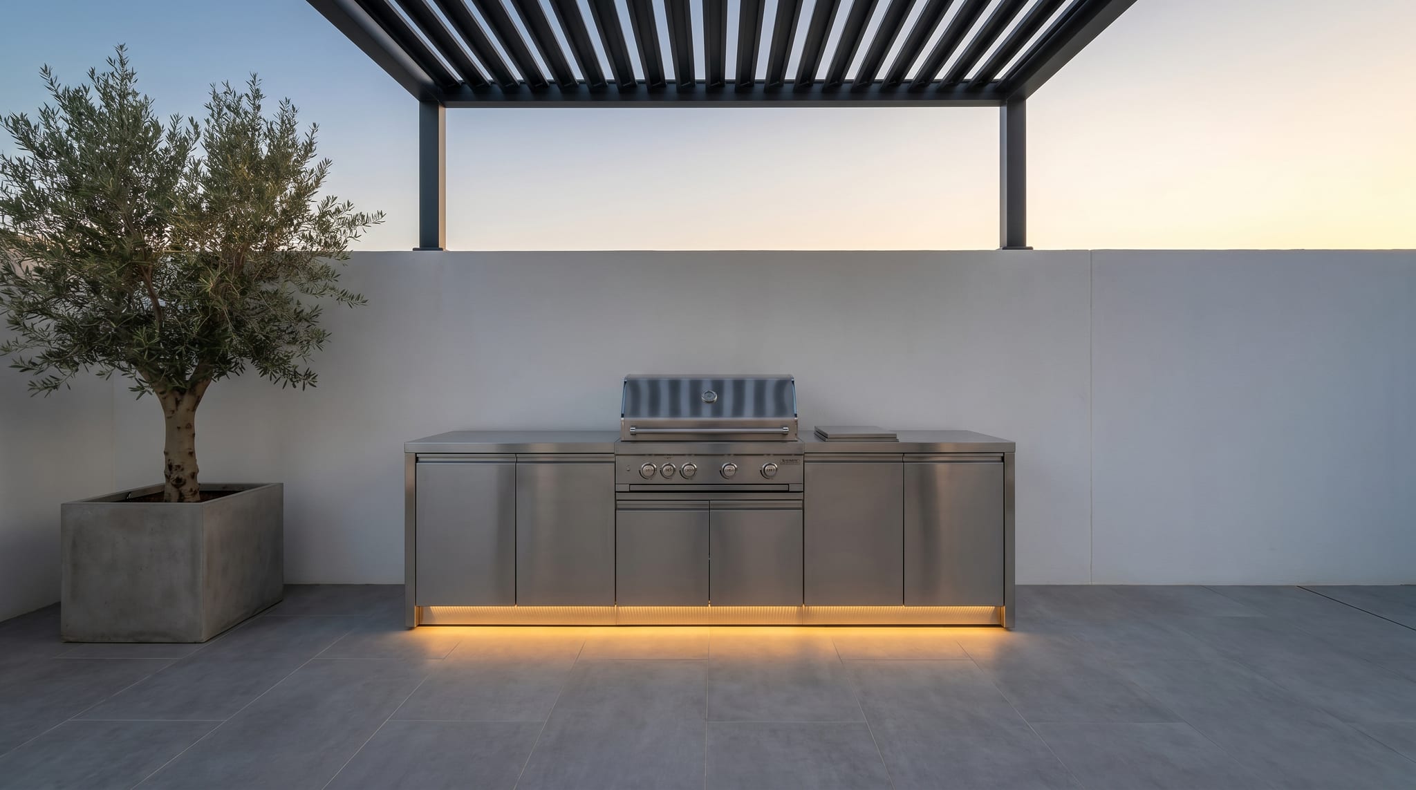 Compact BBQ Concept — kitchen concept render, UAE villa